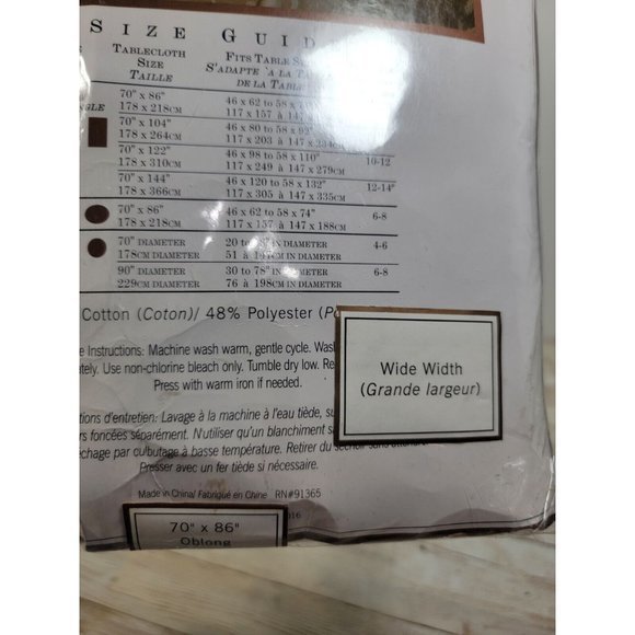 Damask  Scroll Tablecloth 70"‎ x 86" Oblong sunweave cotton/poly fabric NEW - Picture 8 of 10